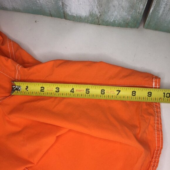 Polo Ralph Lauren Mens 34 Orange Swim Trunks Embroidered 3 Polo Players Unlined - Picture 7 of 8